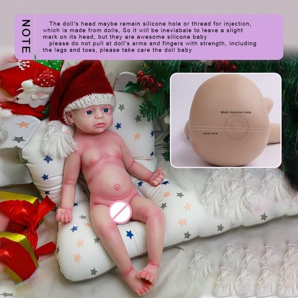 ❤️ 22 inch Baby Girl Doll Full Body  Silicone - Picture 4 of 5